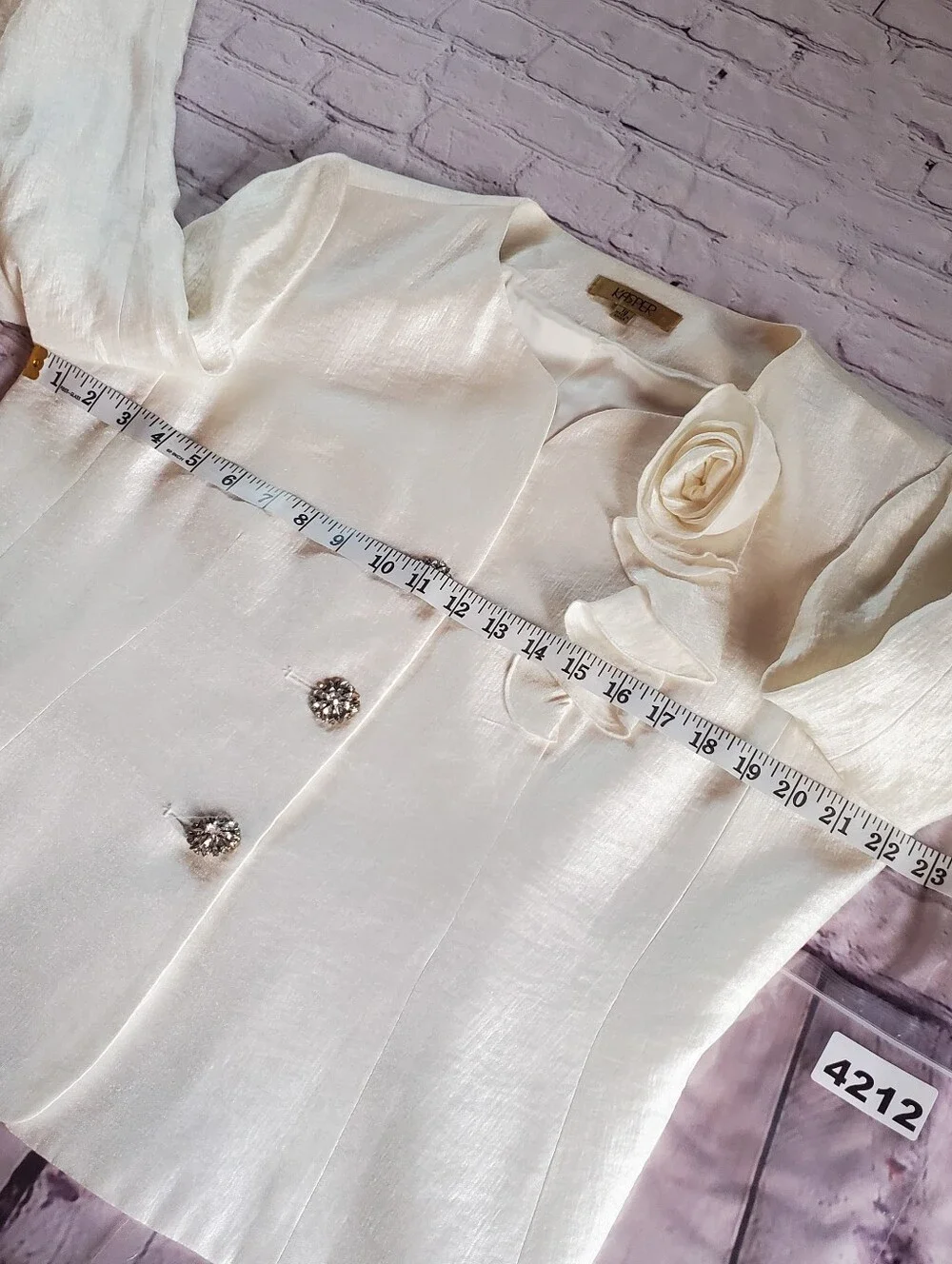 Kasper Elegant Cream Pencil Skirt Classic Workwear Office Career Formal Size 16